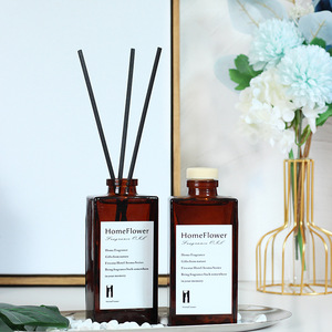 2025 botol kaca <span class=keywords><strong>Amber</strong></span> persegi panjang aromaterapi Hotel dasar penyebar buluh - Product Image 5