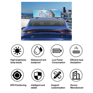 4G Wifi Wireless Control P8 Taxi Top Led Display/Car Top Sign/ Led Advertising 960X160Mm Double Sided Car Roof Top Light Box - Product Image 5