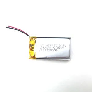 智能手表电池IEC 62133 CB KC批准的可充电锂电池3.7v 240mah用于智能手表