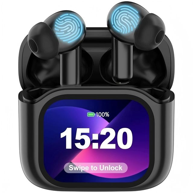 AI Smart Earbuds Real-Time 140+ Language Translation Voice Translation OLED Color Display Instant for Communication