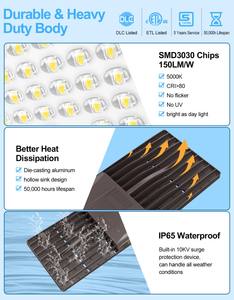 โคมไฟถนนอลูมิเนียม100W 150W 200W 240W 320W ไฟถนน LED ในเขตเทศบาล - Product Image 6