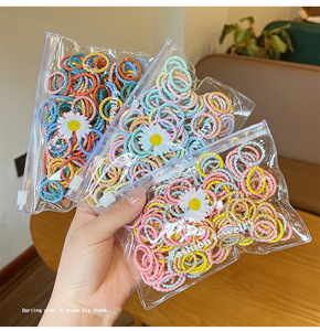 2026 Hot Selling Sweet Colorful Elastic Hair <b>Ties</b> for Women Daily Use Solid Color Ponytail Bands High Elasticity Durable Style - Product Image 3