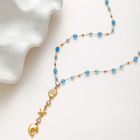 Collar de Acero Inoxidable Chapado en Oro de 18K con Colgante de Pez Koi y Circonita, Serie Océano, Diseño Minimalista y Moderno para Mujer, Uso Diario