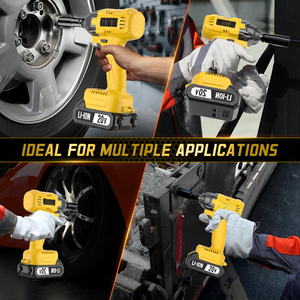 Lithium Ion 20V Heavy Duty Brushless Cordless Impact Wrench 320Nm 500W 1/2 Inch Drive Industrial DIY Use With 2.0Ah <b>Battery</b> CW-2 - Product Image 6