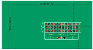 Nappe de table de mise en page de <span class=keywords><strong>roulette</strong></span> "<span class=keywords><strong>0</strong></span>" "00" sur mesure pour <span class=keywords><strong>casino</strong></span> - Product Image 6