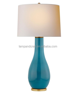 Beige Ceramic Vase Table <b>Lamp</b> with a White Linen Shade and 3-way <b>Switch</b> at Socket - Product Image 4
