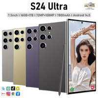 Smartphone Android 14 Ultra 5G S24 en gros, langue d'exploitation allemande, double carte SIM, téléphone portable d'occasion de haute qualité, 512 Go de ROM, pas cher