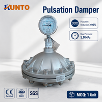 Amortisseur de pulsations haute pression 5,0 MPa, suppresseur de surtension de type vessie en acier inoxydable SS304 pour le traitement de l'eau, amortisseur de chocs pour pompe industrielle