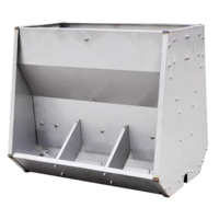 Machine d'allaitement pour porcs à température constante double face en acier inoxydable Mangeoire pour porcs Mangeoire à lait automatique pour porcelets Tétine