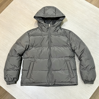 Blouson d'hiver unisexe personnalisé, épais, coupe carrée, court, en coton, à capuche, zippé, matelassé pour homme