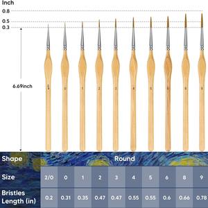 BOMEIJIA 11 Art توريد بيع بالجملة مجموعة فرش طلاء مخصصة للفنانين - Product Image 4