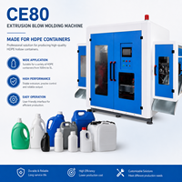 Máquina de Moldeo por Soplado Totalmente Automática CE80, Máquina para Fabricar Botellas de HDPE, Fabricante de Bidones y Garrafas de 5-20L