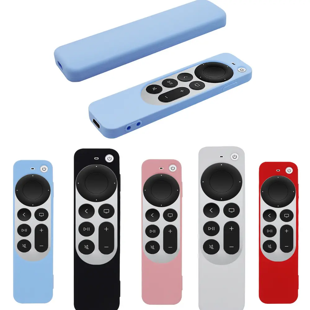 Hot Wholesale Silicone Protective Case for Apple Tv 6 Siri Remote Control Cover Sleeve Holder Protector Skin