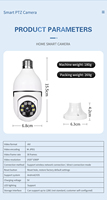 Maison intelligente sans fil Wifi caméra IP 360 degrés ampoule caméra de Surveillance cctv 1080P PTZ caméra vidéo panoramique