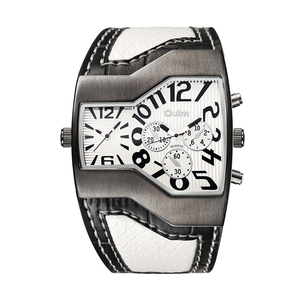Montre en cuir pour hommes, horloge <span class=keywords><strong>à</strong></span> double heure, mouvement <span class=keywords><strong>à</strong></span> <span class=keywords><strong>quartz</strong></span> japonais, 6 couleurs, tendance, marque originale, 2018, 1220 - Product Image 6