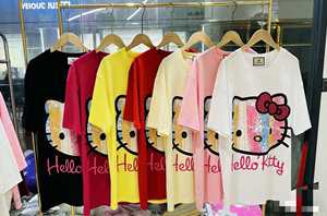 Camiseta de manga corta para mujer, estilo holgado, talla grande, con estampado de oso de dibujos animados, blusa para niña, moda 2026, venta al por mayor - Product Image 6