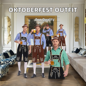 Caliente Oktoberfest cerveza hombres puesta en escena traje carnaval fiesta traje vestido de lujo - Product Image 2