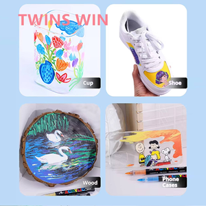 クリエイティブデザイン カスタマイズカラー アクリルマーカー 直接液体タイプ ソフトヘッド ポータブル ドローイング アートマーカーセット - Product Image 5