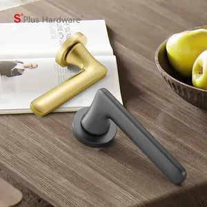 Modern And Retro Light Zinc Alloy Privacy Wooden Interior Mortise Handles Set Interior Door Lock Sets