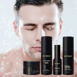 Customize Logo Tea Tree Oil Hydrating Anti Acne Mens Skincare Kit Oem Oil Control Skin Care Set Kit Whitening Cream For Men