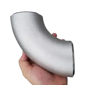 SUS304 316 Phụ Kiện Đường Ống Thép Không Gỉ Butt-Weld Phụ Kiện BW LR Long Radius 90 Độ Sch10 Sch40 Seamless Ss Elbow