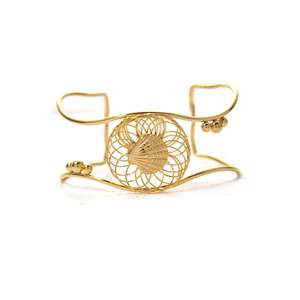 Brazalete de Moda en Acero Inoxidable 316L con Baño de Oro PVD, Joyería Sostenible y Resistente para Mujer - Product Image 1