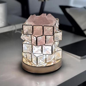 Lampe de sel de l'Himalaya en forme d'animal personnalisée, cadre métallique, lampe de chevet en pierre de sel naturelle, alimentation USB, LED à intensité variable, Ra80, commande par bouton - Product Image 2