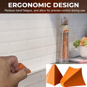 Outil de calfeutrage en silicone réutilisable, outil de finition et de lissage du calfeutrage, applicateur de calfeutrage pour l'élimination des joints de carrelage et de fenêtres - Product Image 3