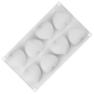 MUYULINS Molde de silicona para mousse de boda con forma de corazón de 8 cavidades, molde para hornear pasteles - Product Image 2