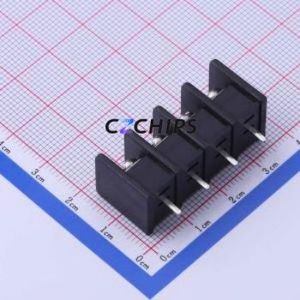 DBT30C-8.25-4P-BK-P Barrier Terminal Block Through hole Component (THT),P=8.25mm Connector Two Sides 8.25mm 1x4P Straight Pin - Product Image 1