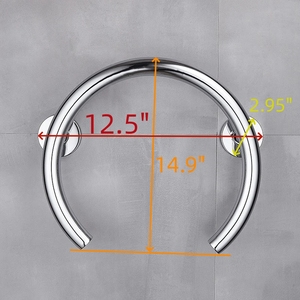 Main courante de salle de bain en acier inoxydable au design moderne avec poignée coudée Barres de sécurité <span class=keywords><strong>pour</strong></span> <span class=keywords><strong>baignoire</strong></span> et douche - Product Image 6