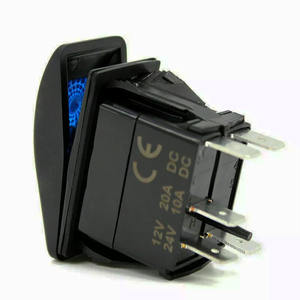 Interrupteur de commande de treuil <span class=keywords><strong>à</strong></span> LED bleue 5 broches SPST 20Amp étanche <span class=keywords><strong>à</strong></span> l'eau pour voiture camion UTV Moteur de treuil système 12V - Product Image 6