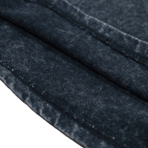 Shorts personnalisés pour hommes, imprimés sur mesure, en coton uni, taille mi-haute, avec cordon de serrage, couleur noir délavé, style streetwear - Product Image 4