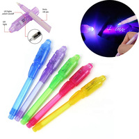 Stylo marqueur magique à encre invisible créative en gros avec lumière UV pour messages secrets