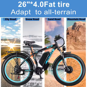 Para <span class=keywords><strong>KETELES</strong></span> 26 \ "pulgadas bicicleta de montaña eléctrica Fat Tire E-Bike 48V/23AH batería K800 Dual Motor AWD 21 velocidad Dirt Bike - Product Image 5