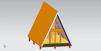 Mini maisons triangulaires à cadre en A Kit de maisons à faible coût Petite maison pour camping-car en bois de station hôtelière