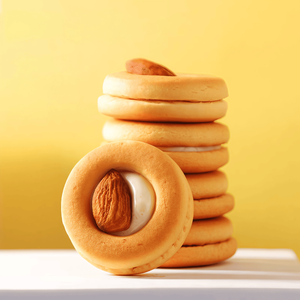 Biscuits à la crème double couche avec amandes |   Collation moelleuse et éclatante |   Halal |   <span class=keywords><strong>Petit</strong></span>-<span class=keywords><strong>d</strong></span>éjeuner/thé |   Packs personnalisés - Product Image 4