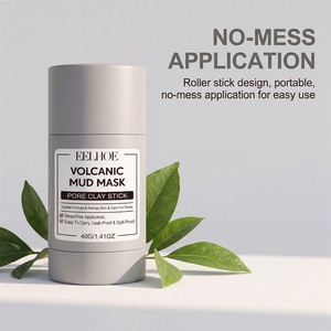 Mascarilla de Barro Volcánico en Barra 40g, Mascarilla de Arcilla Limpiadora Profunda para Puntos Negros y Piel Grasa, Purificante con Ácido Glicólico AHA, Portátil y sin Enredos - Product Image 3