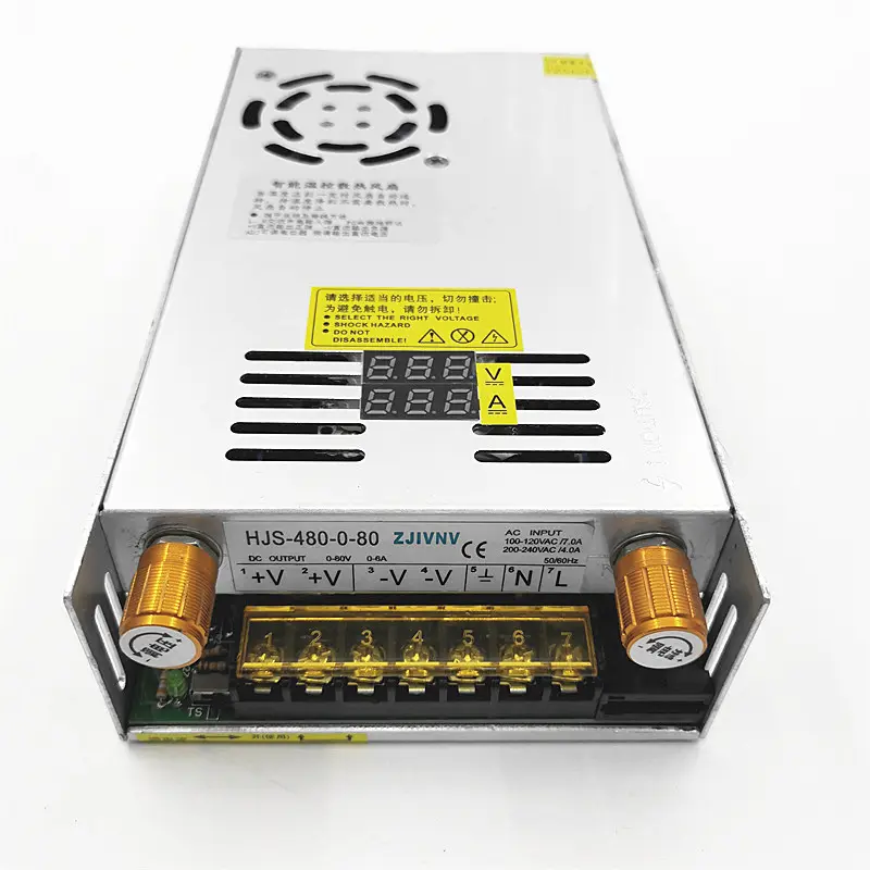 480W AC-DC Converter Digital Display Current Voltage Adjustable Switch Regulated Power Supply DC 0-160V 0-3A SMPS HJS-480-0-160