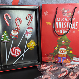 Boîte cadeau de sucettes de Noël de qualité supérieure, emballées individuellement, friandises gélifiées de Noël avec une belle boîte de présentation - Product Image 2
