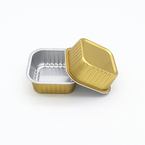 Contenedor Cuadrado Desechable de 300 ml para Postres, Mini Vasos de Papel de Aluminio para Alimentos, Molde para Hornear Muffins, Molde para Mousse, Gelatina, Pudín y Pastel - Product Image 4