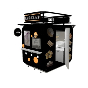 Tốt Nhất Bán Ngoài Trời Đường Phố Nhanh Chóng Thực Phẩm Snack Kiosk Với Bánh Hiển Thị Trường Hợp/Bằng Gỗ Bán Lẻ Crepe Tủ Thiết Kế Gian Hàng Nhà Cung Cấp - Product Image 4