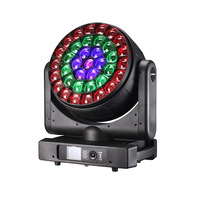 Projecteur LED Wash ZOOM GY-HITEC 37*40W haute puissance RGBW à tête mobile, indice de protection IP20, pour utilisation en parc d'attractions