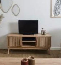Estantería de estilo H de diseño moderno a la moda, estantería grande de madera maciza Sapien, estantería de madera con cajones, estantería - Product Image 2