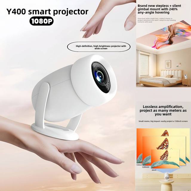 Mini Video Projector 1080P Auto Focus 3D Built-In Portable Outdoor Home Office Large Screen