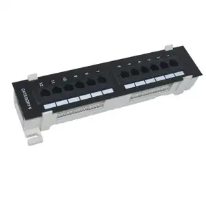 12 cổng Krone 110 kép IDC Treo Tường 12 cổng UTP CAT6 CAT5E Patch Panel