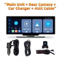 Moniteur de conduite universel CarPlay 4K de 10,26 pouces, caméra arrière, navigation GPS, lecteur multimédia Bluetooth pour voitures, SUV, camions