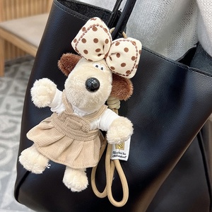 Vendita calda animali Kawaii marrone cane telefono Charms giocattoli di peluche figura portachiavi Mini regalo per gli amanti delle donne borsa decorazione Acc - Product Image 2