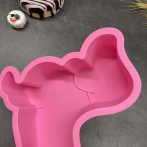 Moule 3D en silicone à cavité unique en forme de chien, moule <span class=keywords><strong>teckel</strong></span> en silicone pour décoration de gâteau, moule à pâtisserie - Product Image 4