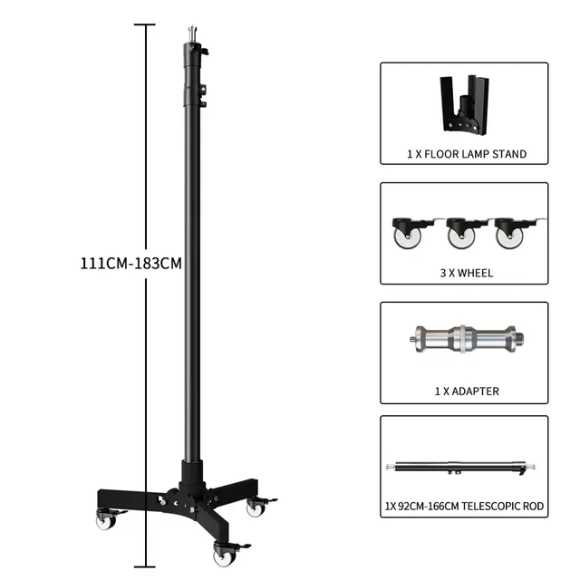 Metal Photo Studio Accessories Background Photography Floor Light Stand